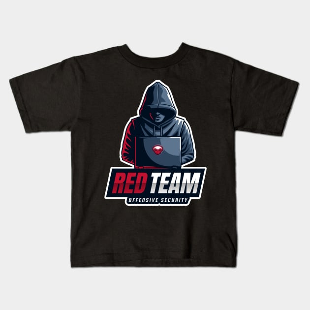 Red Team | Hacker Design Kids T-Shirt by leo-jess